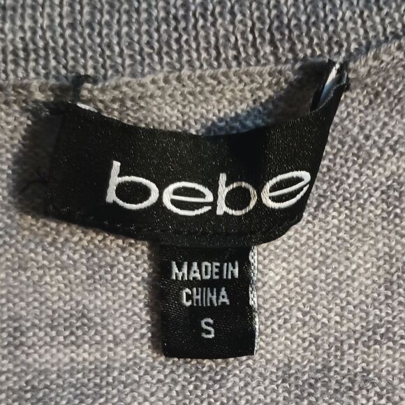 BEBE Dress is great condition Sz S Gray - Picture 3 of 3